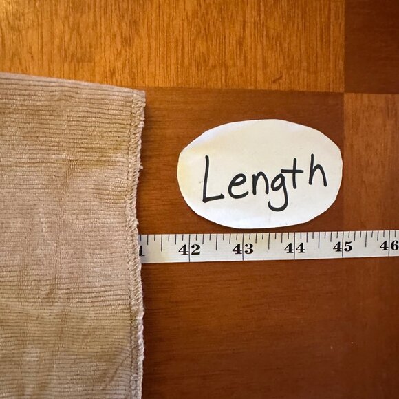 Vintage Mossimo Beige Corduroy Drawstring Pants With Black Embroidery Trim L - Picture 5 of 9